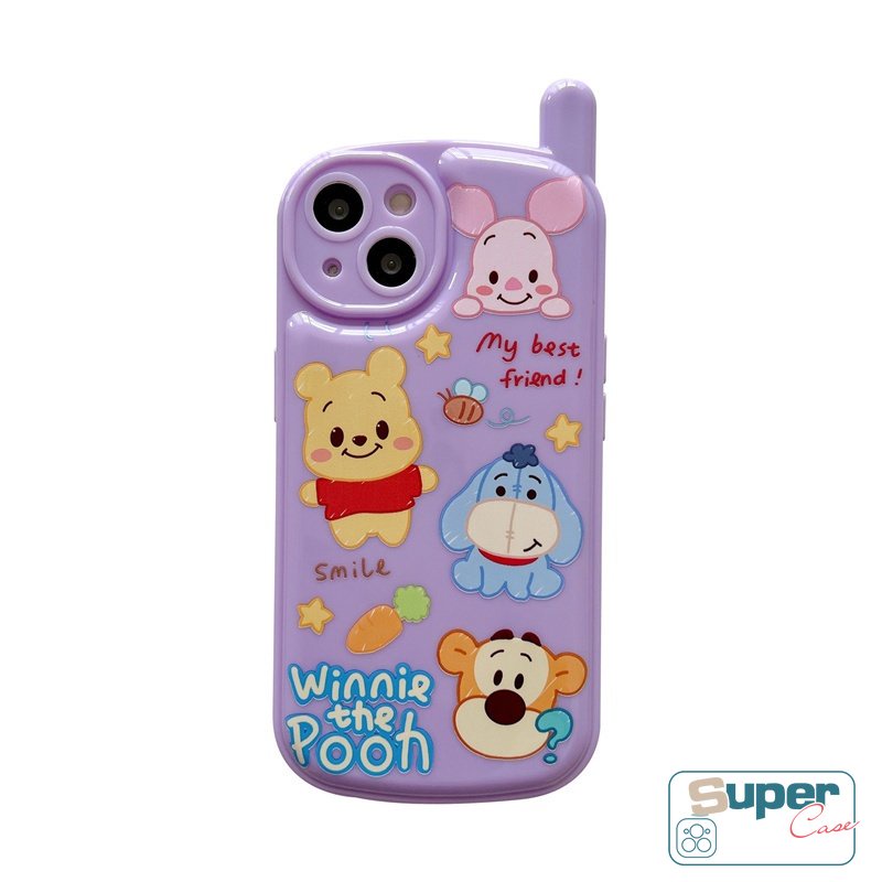 IPHONE Casing Manyo Beruang Strawberry Lucu Kompatibel Untuk Iphone7 8 Plus XR X 7Plus 11 13 12 14 Pro MAX XS MAX SE 2020 Toy Story Kepribadian Kreatif Bentuk Ponsel Retro Glossy Soft Tpu Case