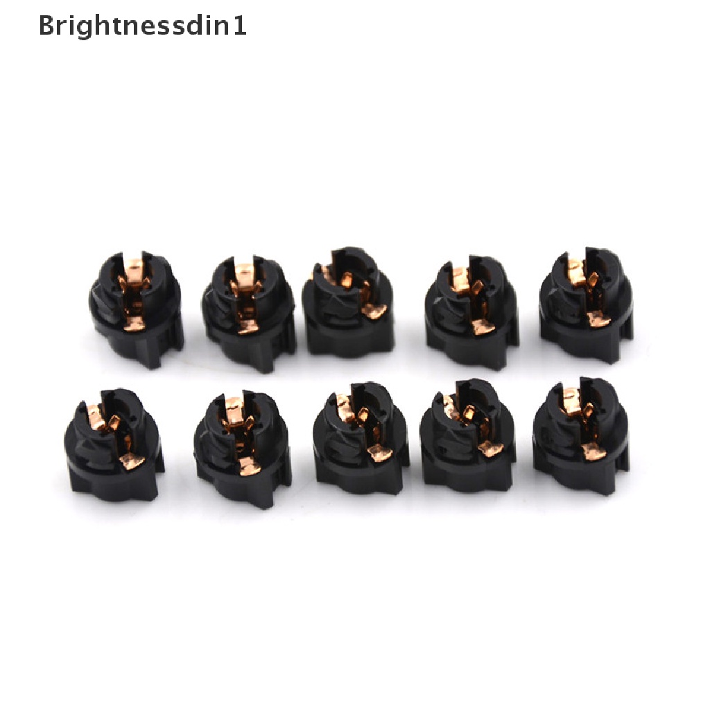[Brightnessdin1] 10pcs T5 Socket Twist Lock Instrumen Panel Cluster Plug Dash Light Bulb Butik