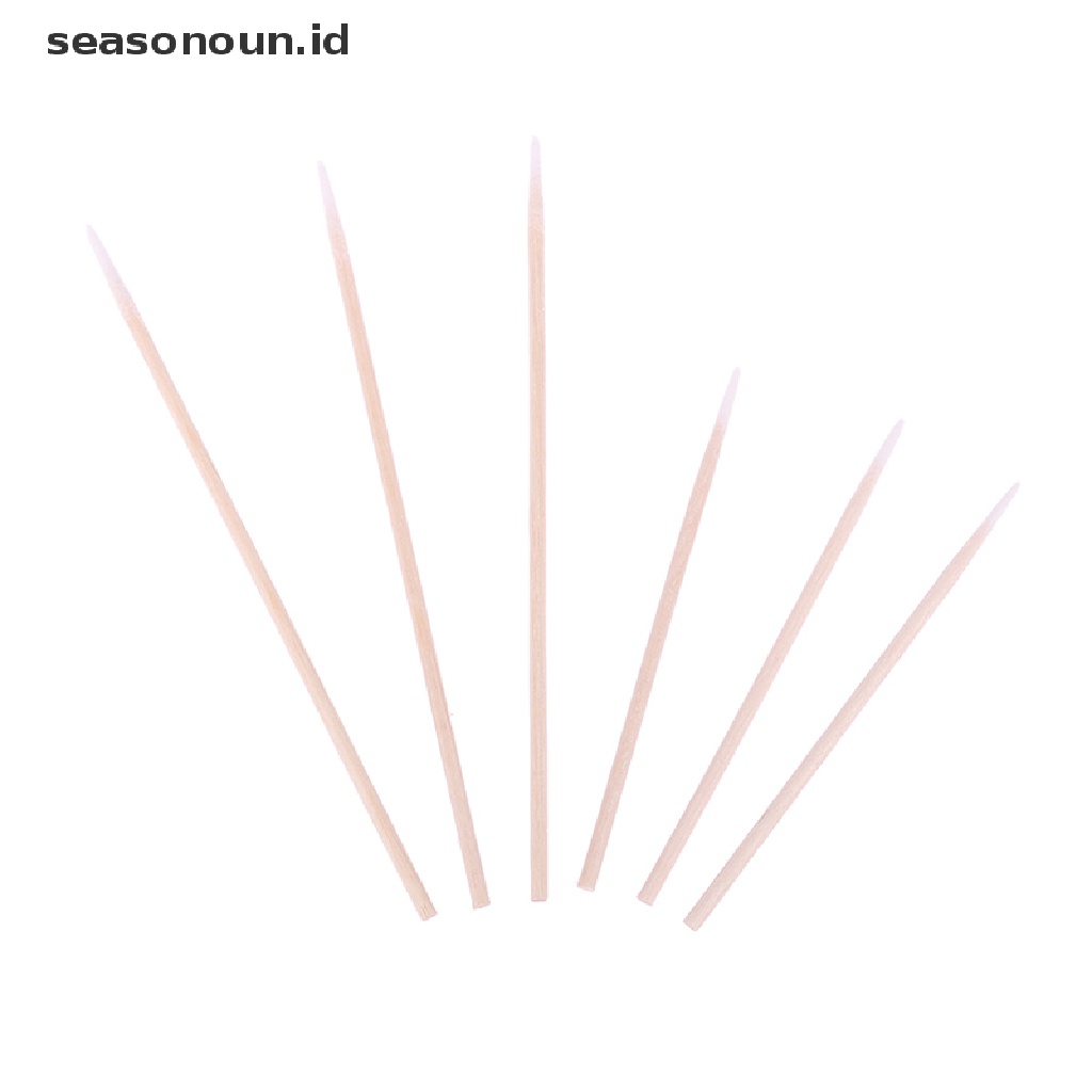 Seasonoun 100Pcs/Pack Cotton Swabs Alat Pembersih Untuk iPhone Samsung Huawei Charging Port.