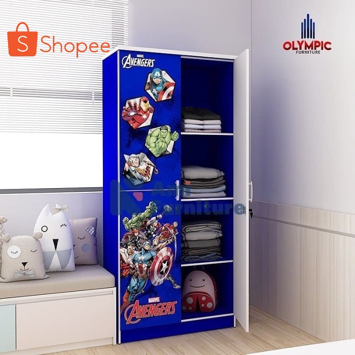 Lemari Pakaian Anak Karakter Avengers lemari Olympic seri LPK