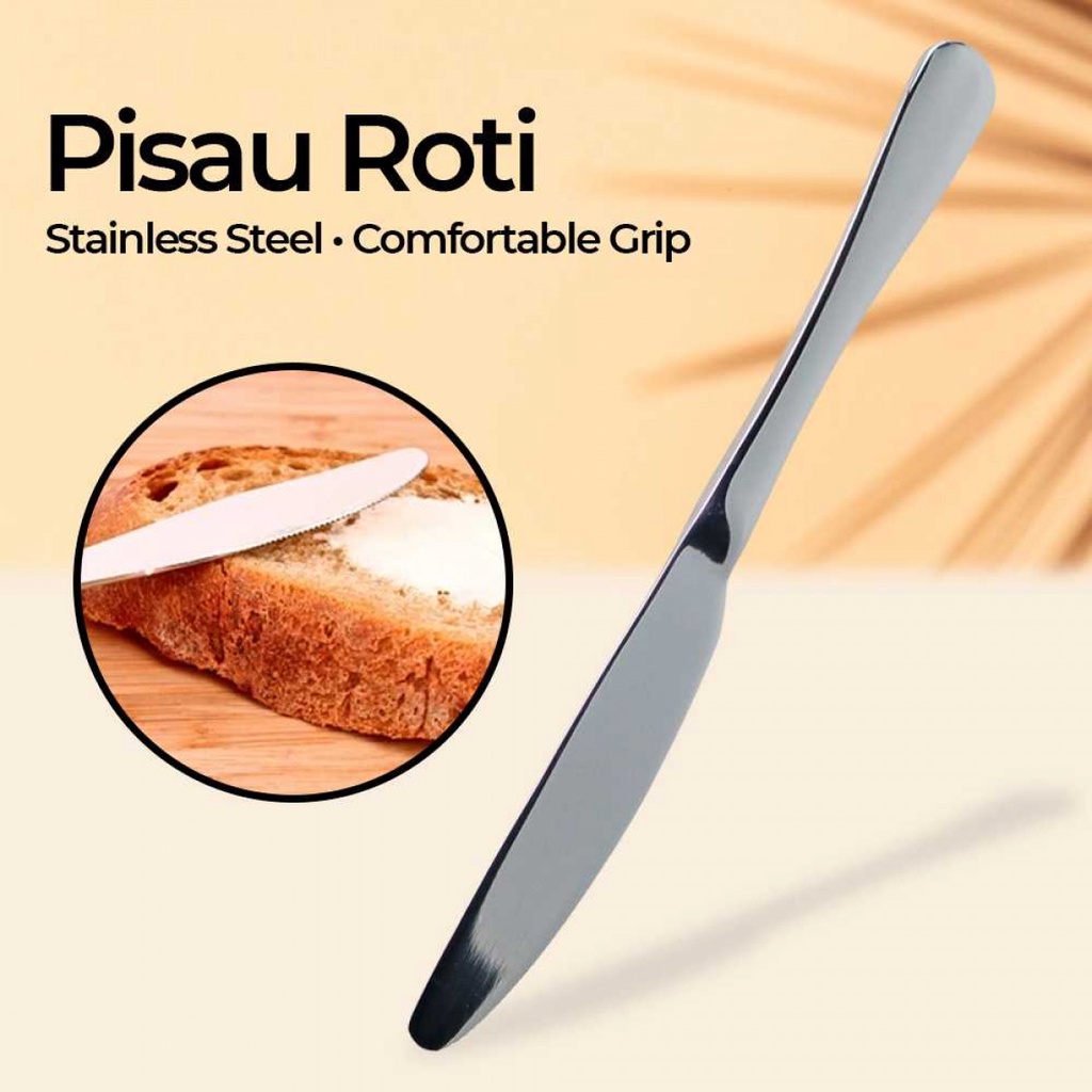 Pisau Roti Dessert Table Knife Stainless Steel Comfortable Grip - 401SS