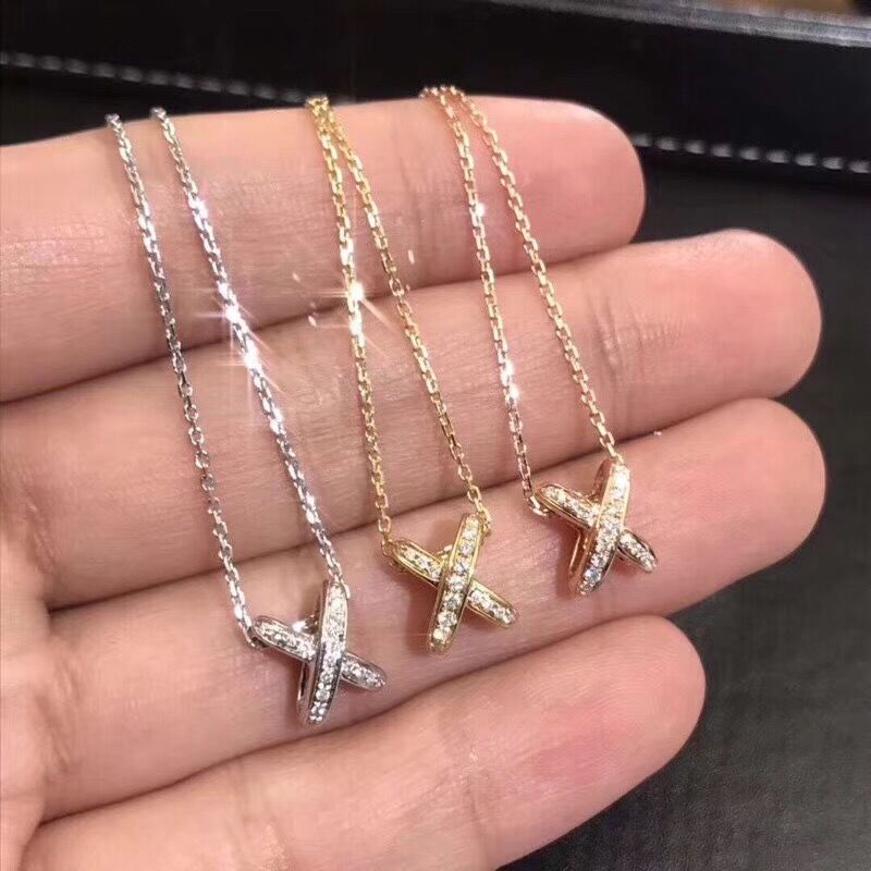 Goldkingdom Fashion Perhiasan Aksesoris Ready Stock Rantai Singapura Temperamen Lintas Perbatasan Seumur Hidup Kalung Perempuan Klavikula Rantai Berlapis 18 K Warna Emas Asli Kadar 375 Rose Gold Platinum Hadiah