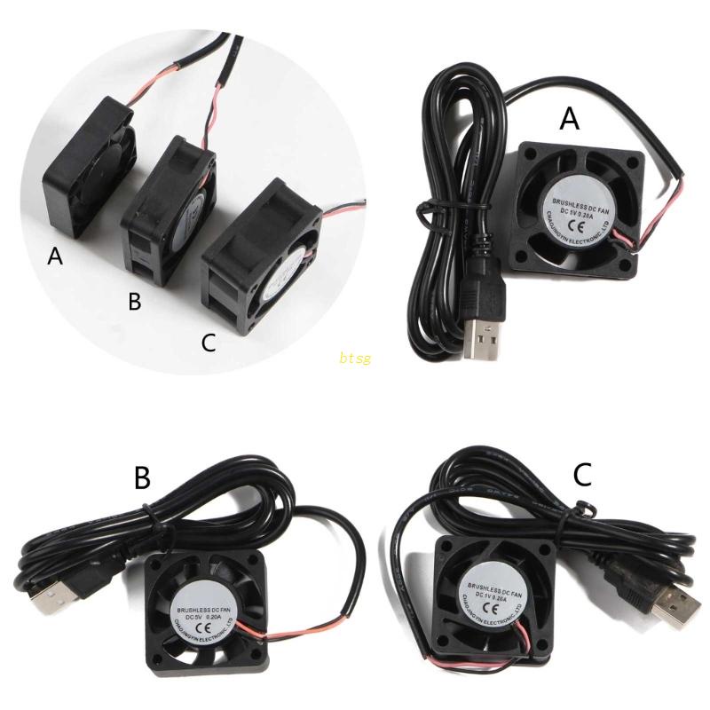 Bt 5V Konektor USB 4500-5500RPM PC Fan Cooler Heatsink Exhaust CPU Pendingin Kipas Pengganti 40x40mm