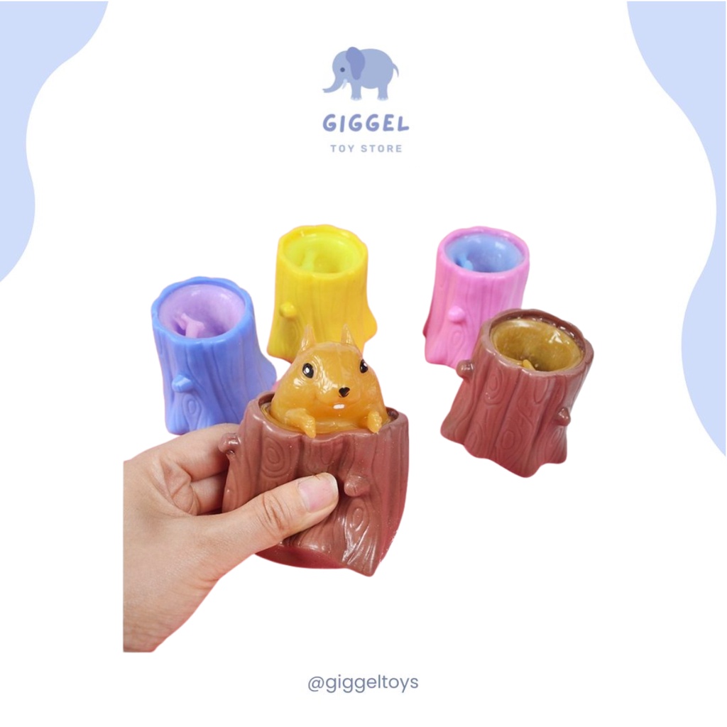 [ Giggel ] Pop It Squishy Mouse / Mainan Tikus Keju Karet Silikon / Mainan Tikus Pencet / Mainan Penghilang Stress / Prank Toys