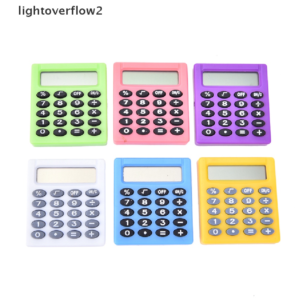 [lightoverflow2] Siswa Kecil Mini Elektronik Kalkulator Warna Permen Calculag Alat Kantor, [ID]