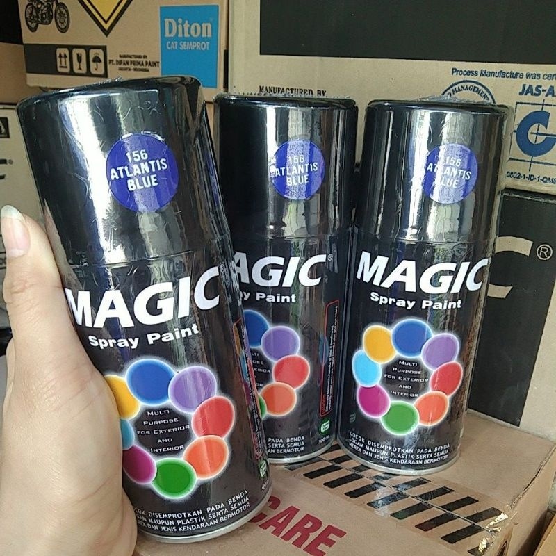 cat semprot pilok pilox magic spray paint magic atlantis blue 156 300cc biru yamaha biru gelap biru atlantis