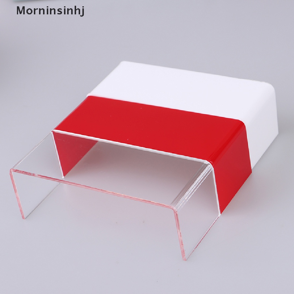 Mornin 3Pcs/set 3mm Acrylic Display Stand Showcase Perhiasan Rak Penyimpanan Shelf Holder id