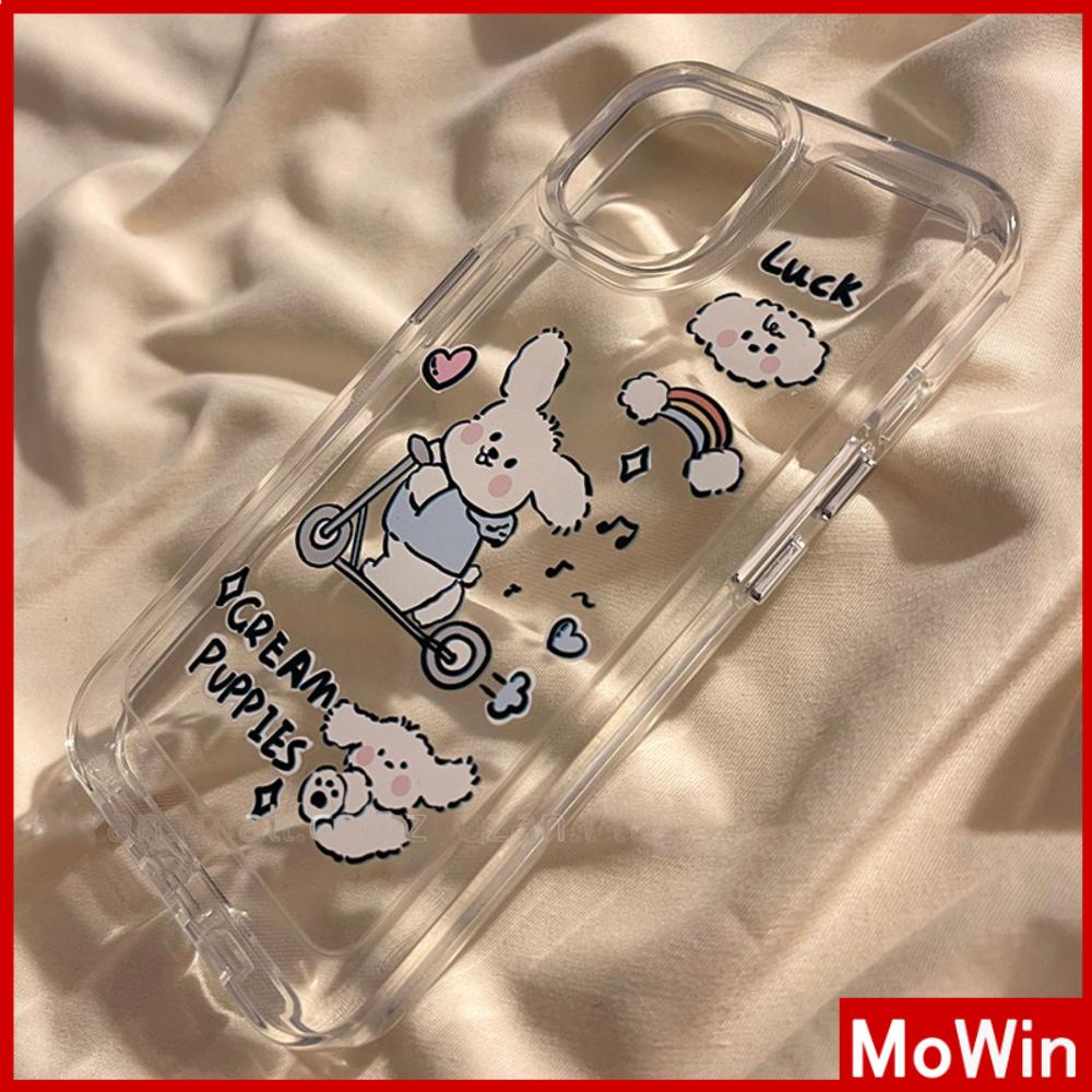 For iPhone 14 Pro Max iPhone Case Soft Case TPU Clear Case Plating Button Shockproof Cartoon Cute Puppy Compatible For iPhone 13 Pro Max 12 Pro Max 11 Pro Max 7plus XR xs max