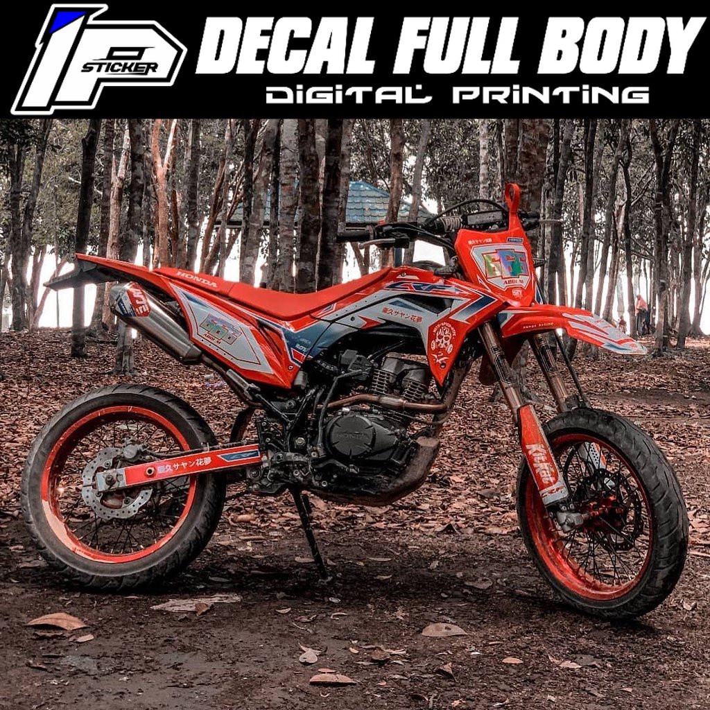 DECAL CRF 150L MERAH KOMBINASI HOLOGRAM