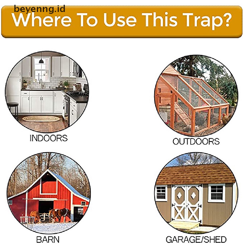 Beyen Reusable Smart Mouse Rat Trap Plastik Flip Slide Bucket Lid Mouse Perangkap Tikus ID