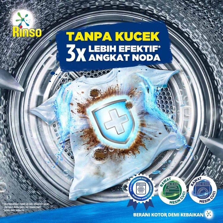 Rinso Detergent Cair Konsentrat Deterjen Matic Mesin Cuci Bukaan Atas 1.45 L x3
