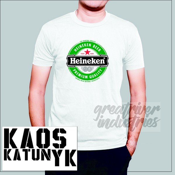 kaos beer heineken cotton