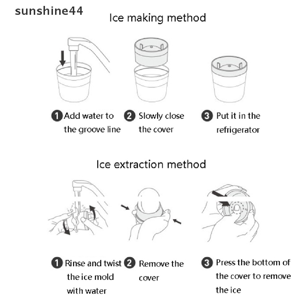 Sunshine Sphere Cetakan Es Batu Slow Melg DIY Ice Ball Bulat Jelly Making Mold ID