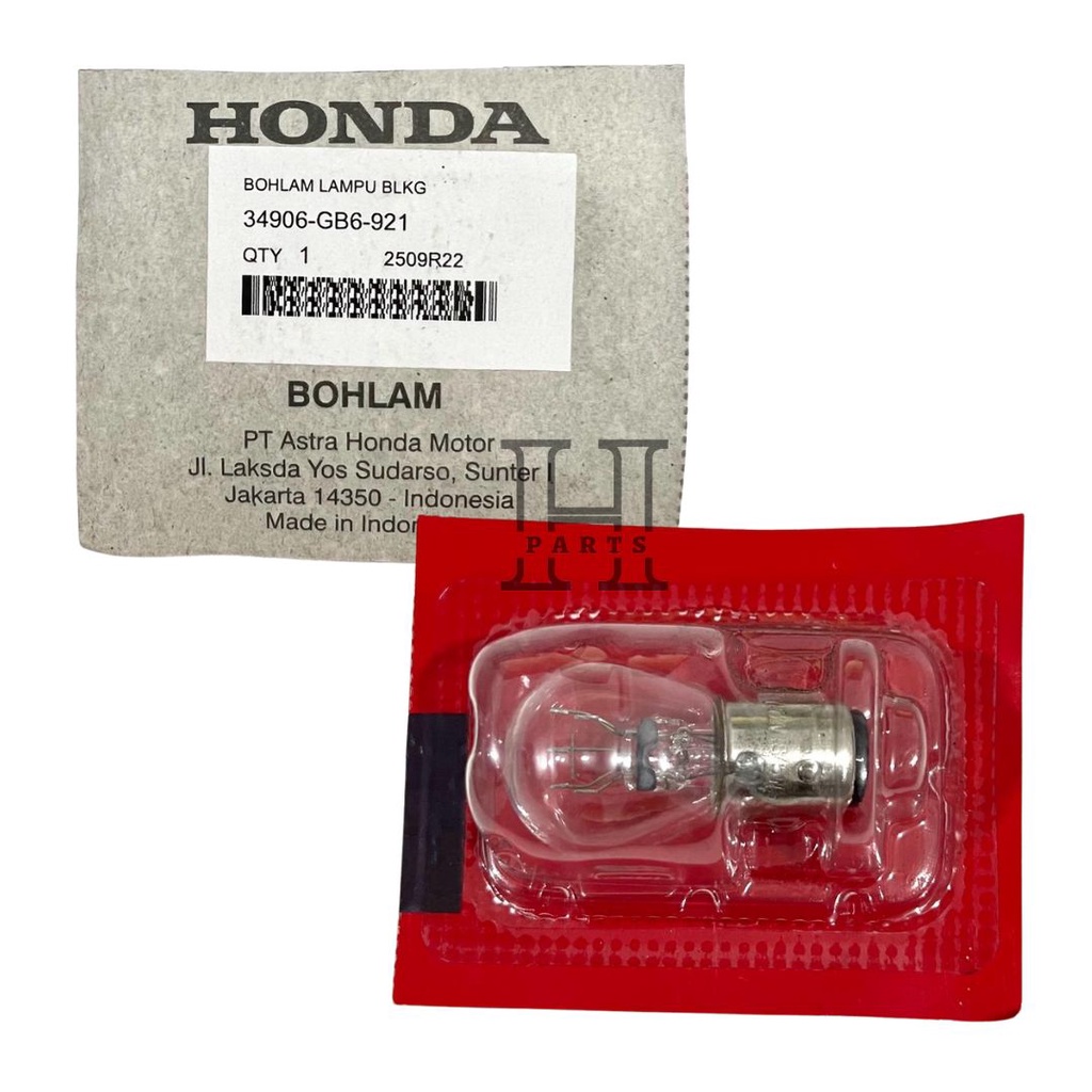 BOHLAM LAMPU BELAKANG BULB TAILLIGHT ALL HONDA MATIK BEBEK SPORT 34906-GB6-921 ASLI ORIGINAL AHM HGP