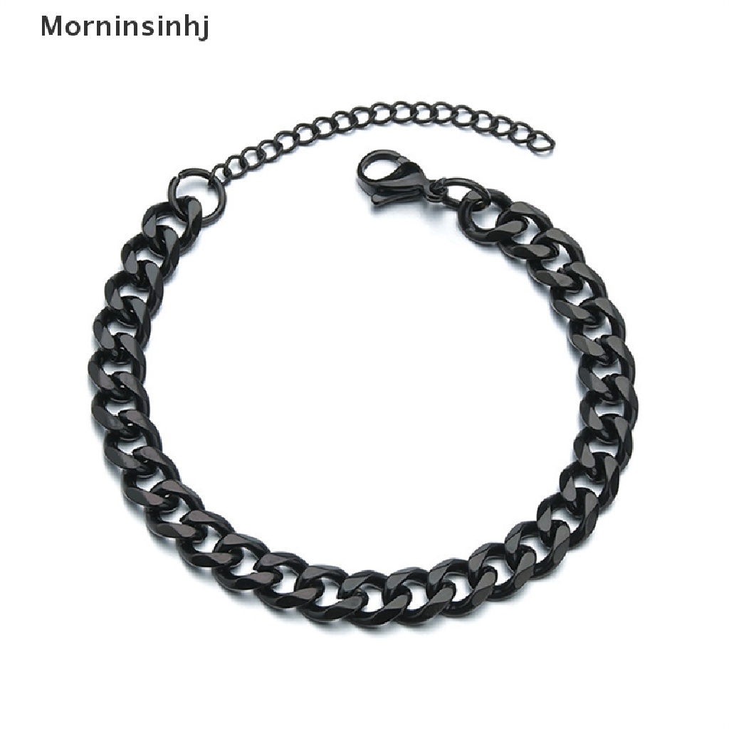 Mornin 2021terbaru Trendi Rantai Kuba Pria Gelang Klasik Anti Karat3/5/7mm Lebar Rantai Gelang Untuk Pria Wanita Perhiasan Hadiah id