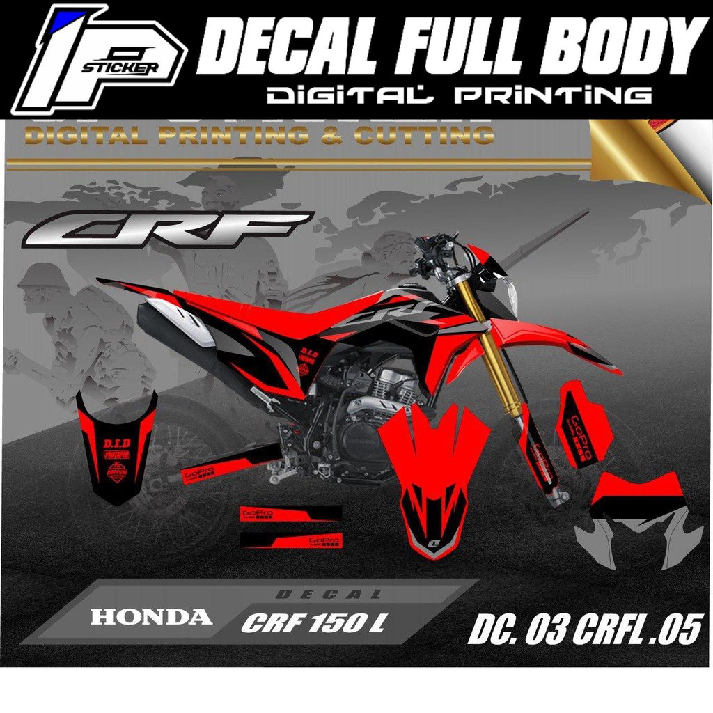 Decal CRF 150 L Full Body stiker/ sticker dekal CRF 150 L desain D3 05