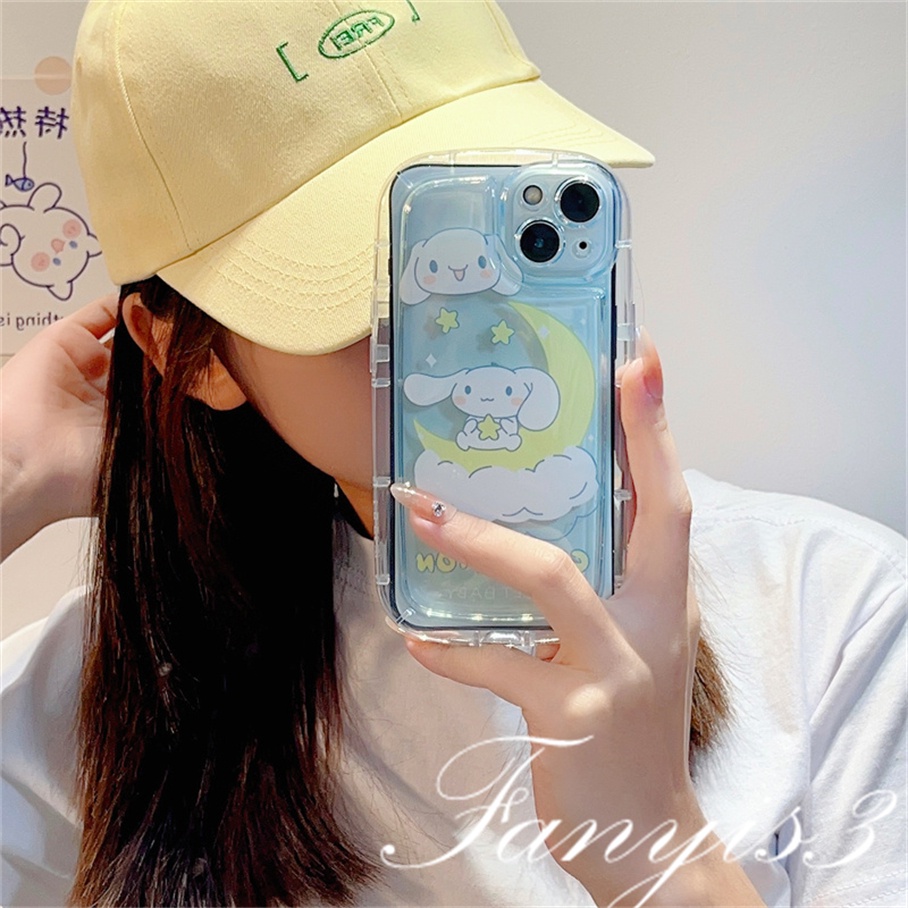 Redmi A1 Plus 10C 10A 10 9 9A 9C 9T Note 11 Pro+ 11s 11 10s 10 9s 9 Pro Poco X3Pro X3NFC Mi 11 Lite Cinnamoroll Moon Phone Case Bening TPU Soft Cover