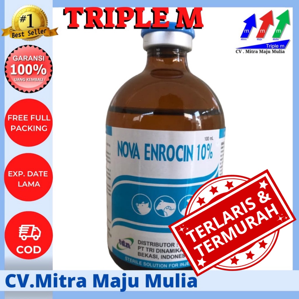 NOVA-ENROCIN 10% 100 ml - Obat Saluran Pernafasan Hewan