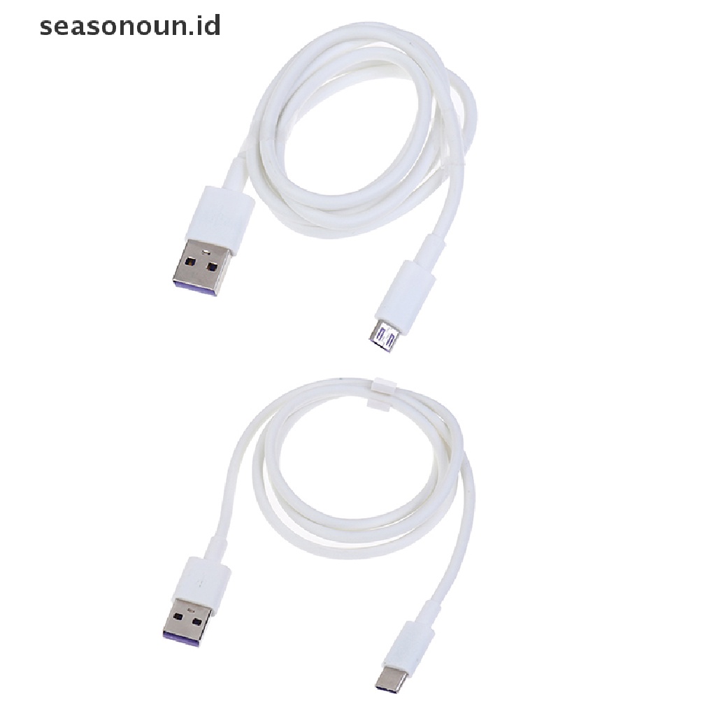 Kabel Seasonoun 5A Micro USB/Type-c Kabel Charge Cepat Sync Data Android USB Charger Cables.