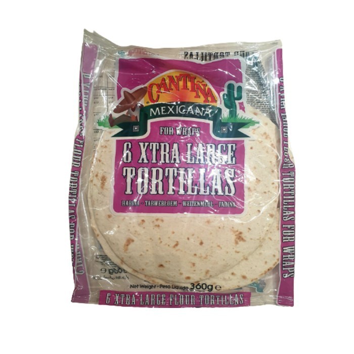 

Kulit Kebab Cantina Mexicana Flour Tortillas isi 6pcs Uk 23cm