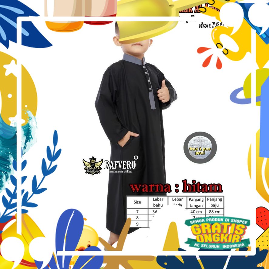 polos new / Jubah Anak Laki2 Terbaru 2021 Laki-Laki Modern Lebaran Keren Gamis Laki Laki 2022 Umur 1