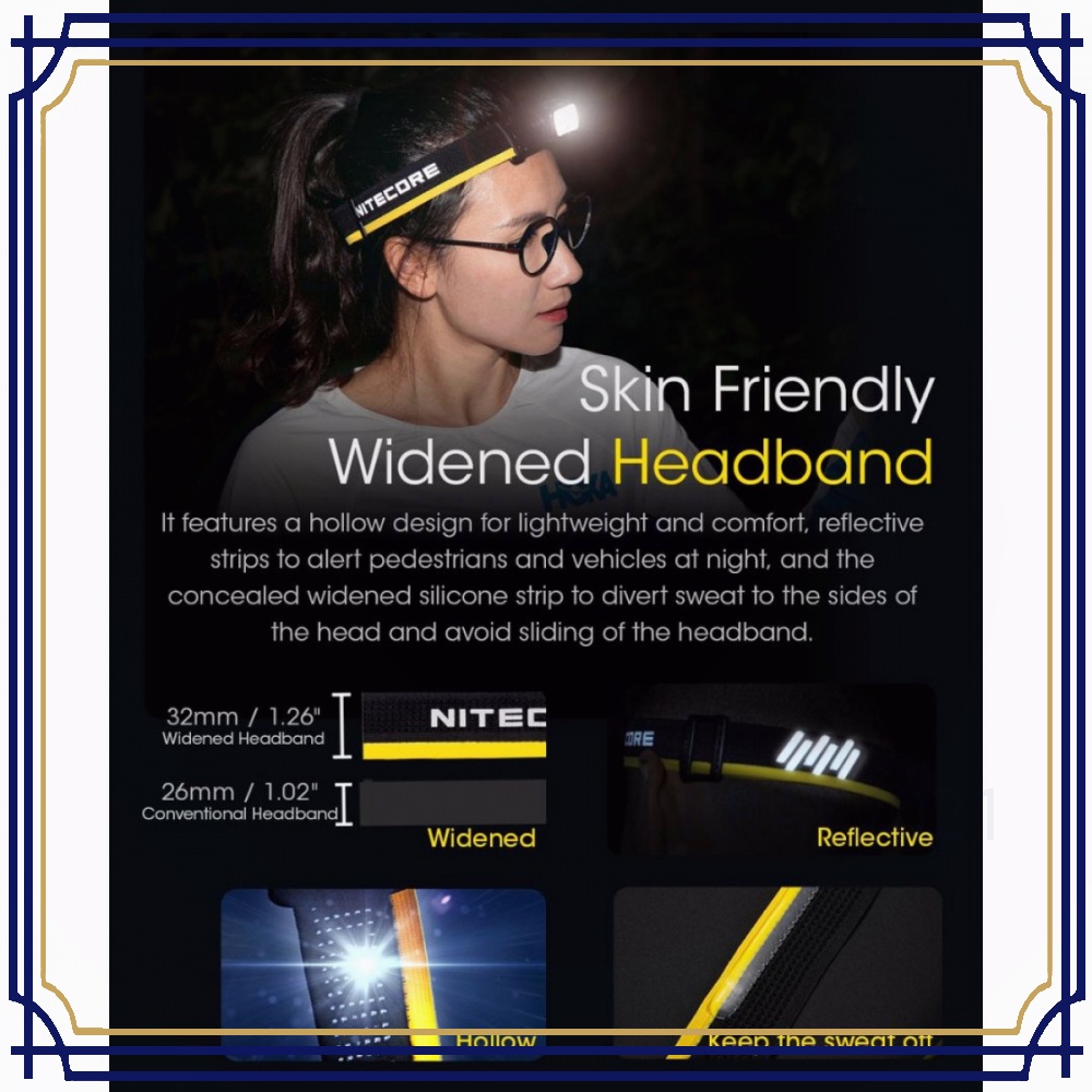 Headlamp LED Senter Kepala Lightweight IP68 1400lm 3400mAh - NU43