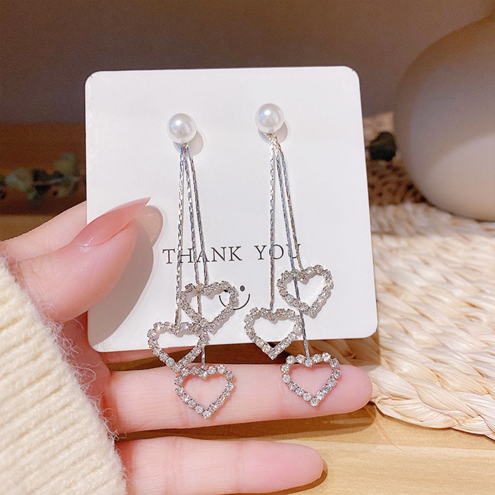 Deartiara Anting Rumbai Hati Ke Hati Fashion Korea Serbaguna Peach Heart Earrings Earrings