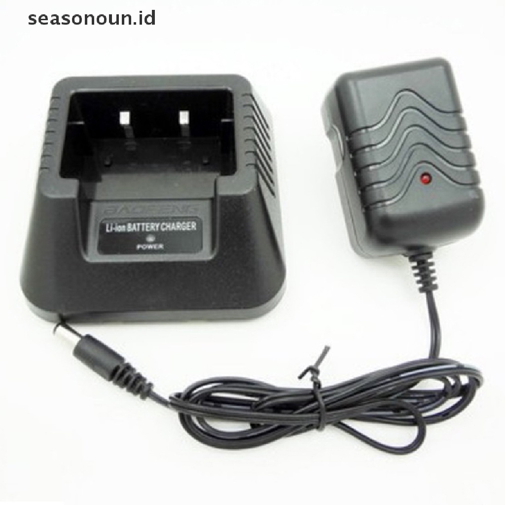 Seasonoun Walkie Talkie Original Desktop Charger Untuk Baofeng UV-5R A/E/Plus TP Dua Arah.