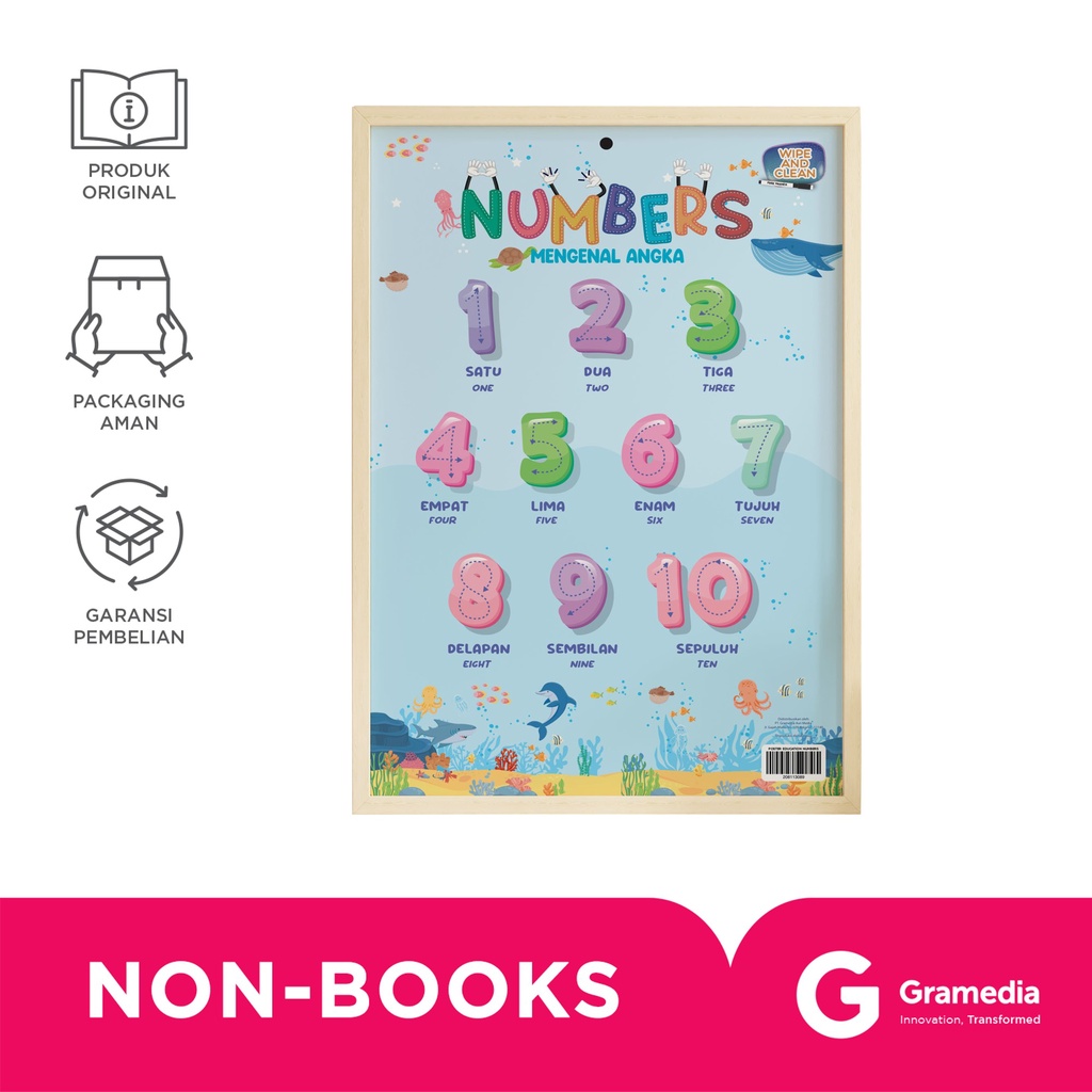 

Gramedia Wipe And Clean Poster Number