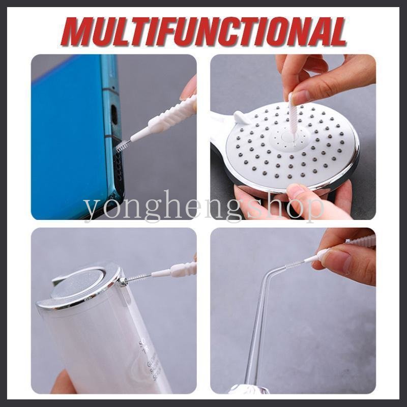 10pcs/set Shower Head Cleaning Brush Multifunctinal Sikat Anti Sumbat Keyboard Keran Air Telepon Lubang Pori Gap Alat Pembersih Sikat Mini Kamar Mandi Supply