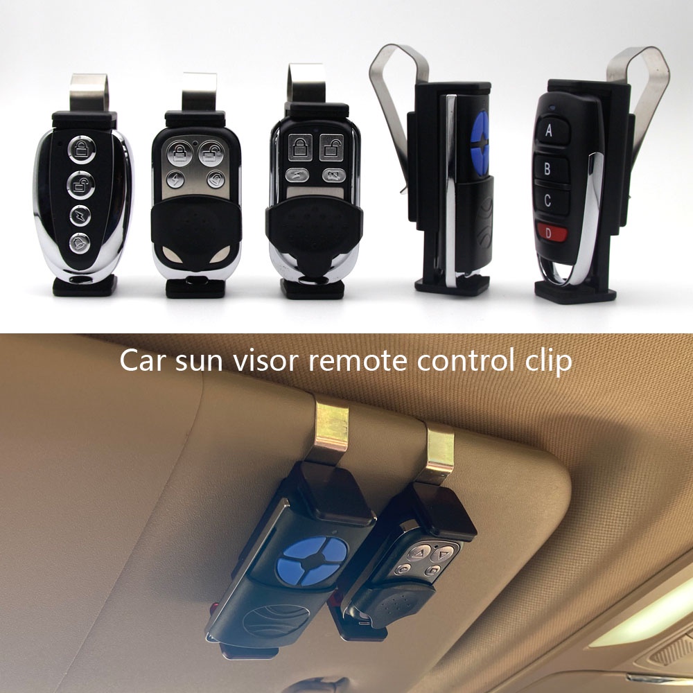 Penahan Klip Sun Visor Mobil Mudah Pasang Untuk Kunci/Kontrol Pintu Garasi Auto Universal Keys Support