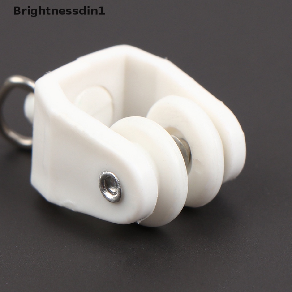 [Brightnessdin1] 10pcs Tirai Plastik Katrol Roda Rol Rel Lurus Melengkung Track Gantung Kait Cincin Slider Rel Guide Wheel Aksesoris Peralatan Rumah Tangga Butik