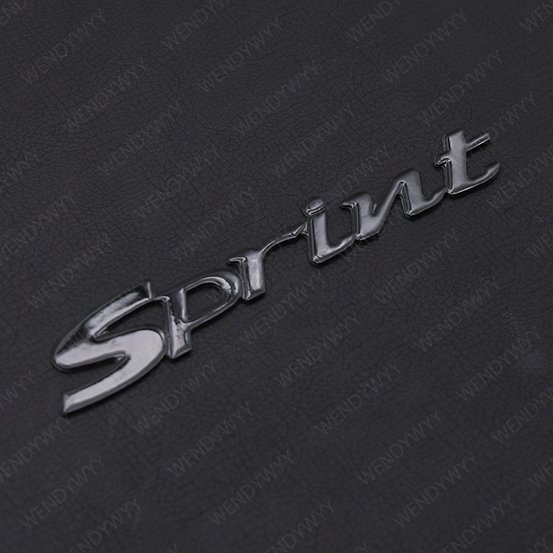 Logo Emblem Sprint 3D Soft Stiker Hias Warna Silver Gold Hitam Merah Untuk Semua Model Vespa Motor