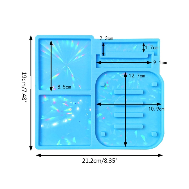 Siy Coaster Mold Cetakan Kotak Penyimpanan Coaster Untuk Dekorasi Rumah Kerajinan DIY