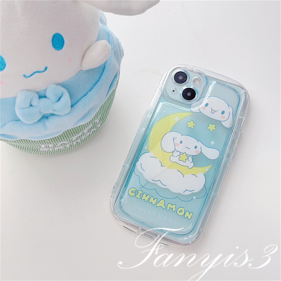 Redmi A1 Plus 10C 10A 10 9 9A 9C 9T Note 11 Pro+ 11s 11 10s 10 9s 9 Pro Poco X3Pro X3NFC Mi 11 Lite Cinnamoroll Moon Phone Case Bening TPU Soft Cover