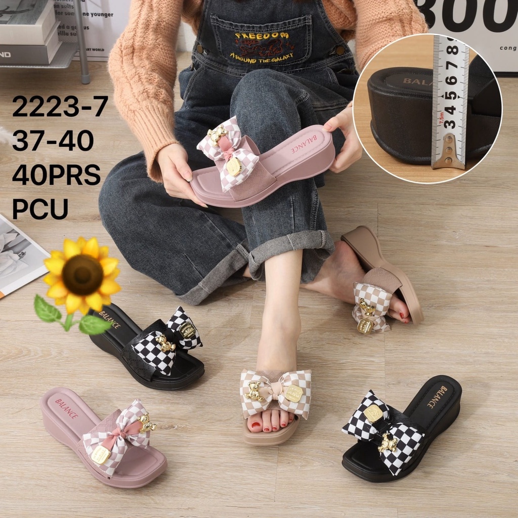 Sandal Karet Jelly Wedges Wanita Import Model Fashion KoreaTerbaru Original Kekinian by AGUNG STYLE Balance 2223-7