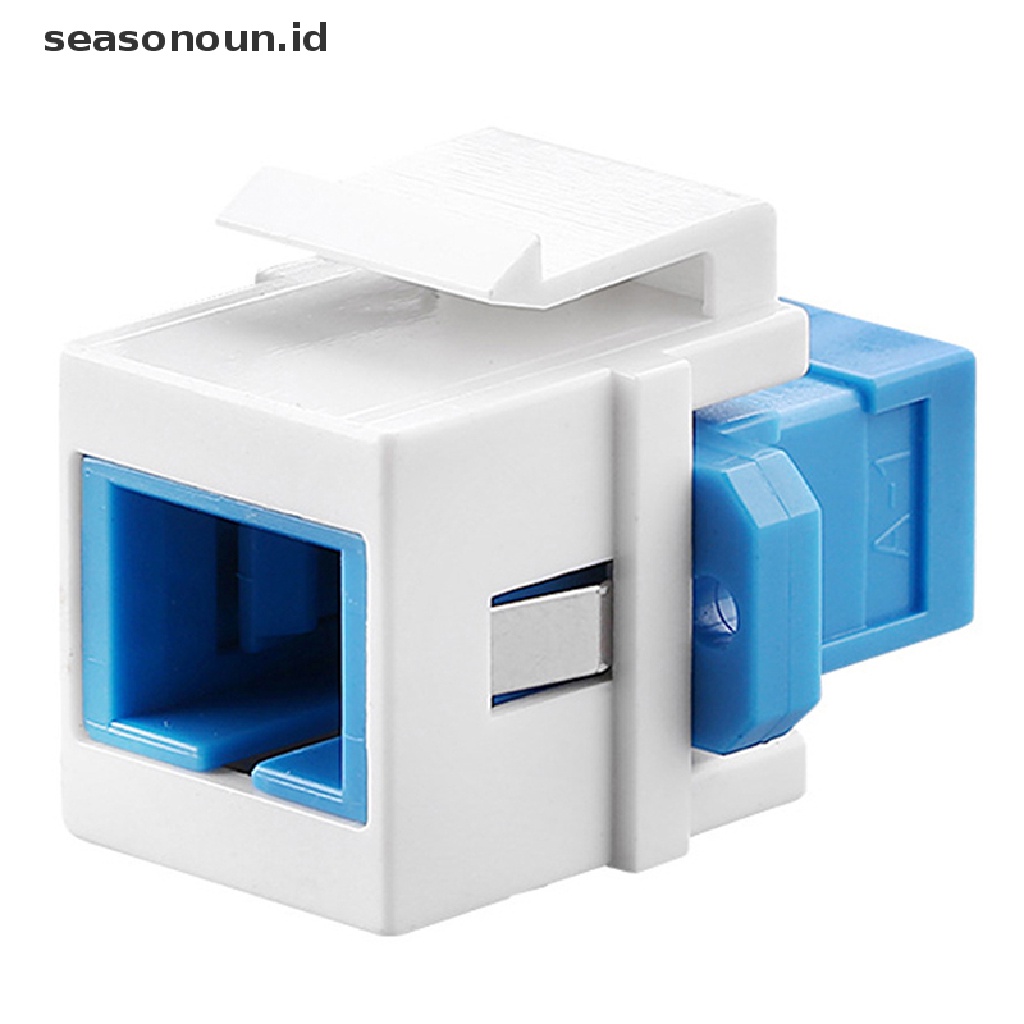 Seasonoun Keystone Jack SC Adapter Modul Fiber Optik SC F/F Keystone Module Coupler Untuk Wall Panel Terminal Block Panel Moung Box Adapter.