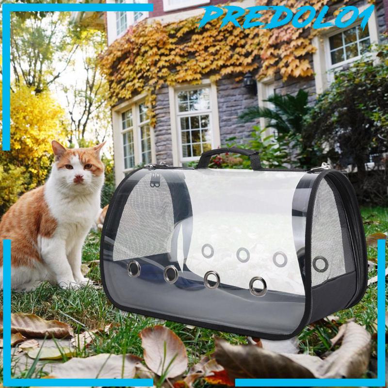 [Predolo1] Tas Handbag Pet Penutup Ritsleting Pembawa Kucing Lipat Untuk Camping Berjalan Belanja