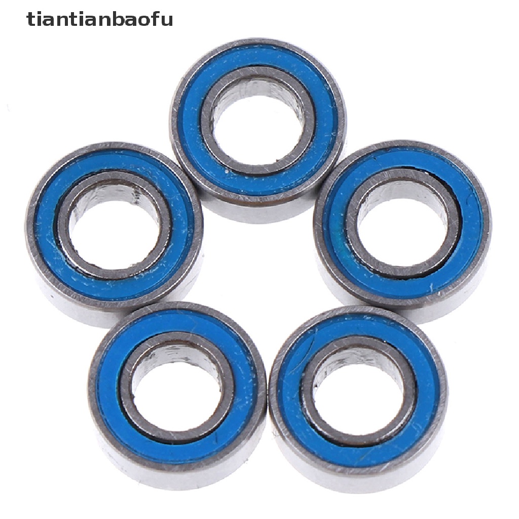 [tiantianbaofu] 5pcs Biru 4 * 8 * 3mm MR84RS MR84-2RS 4x8x3mm Karet sealed ball Bearing Butik