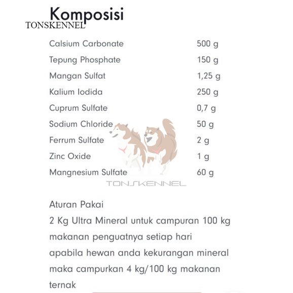 Ultra Mineral sapi 1 kg 1kg eka farma Sapi Perah Sapi Potong Sapi Karapan Kambing Domba Ternak