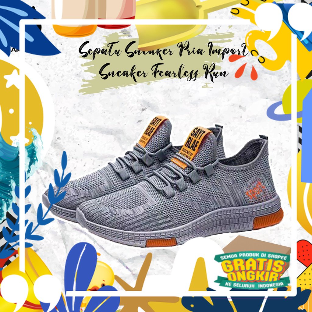 Super Mewah / [ 100% PRODUK IMPORT ] Ambigo Sepatu Sneaker Pria Import - Sneaker Fearless Run RR01 R