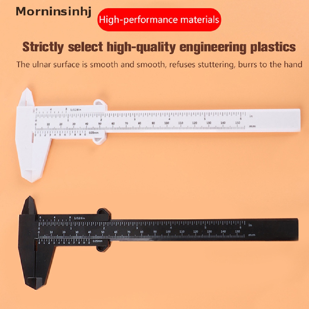 Mornin Jangka Sorong Plastik Mini DIY Alat Woodworking Metalworking Skala Ganda Sliding Gauge Plastic Vernier Caliper Aperture Depth Diameter Measure Tool id