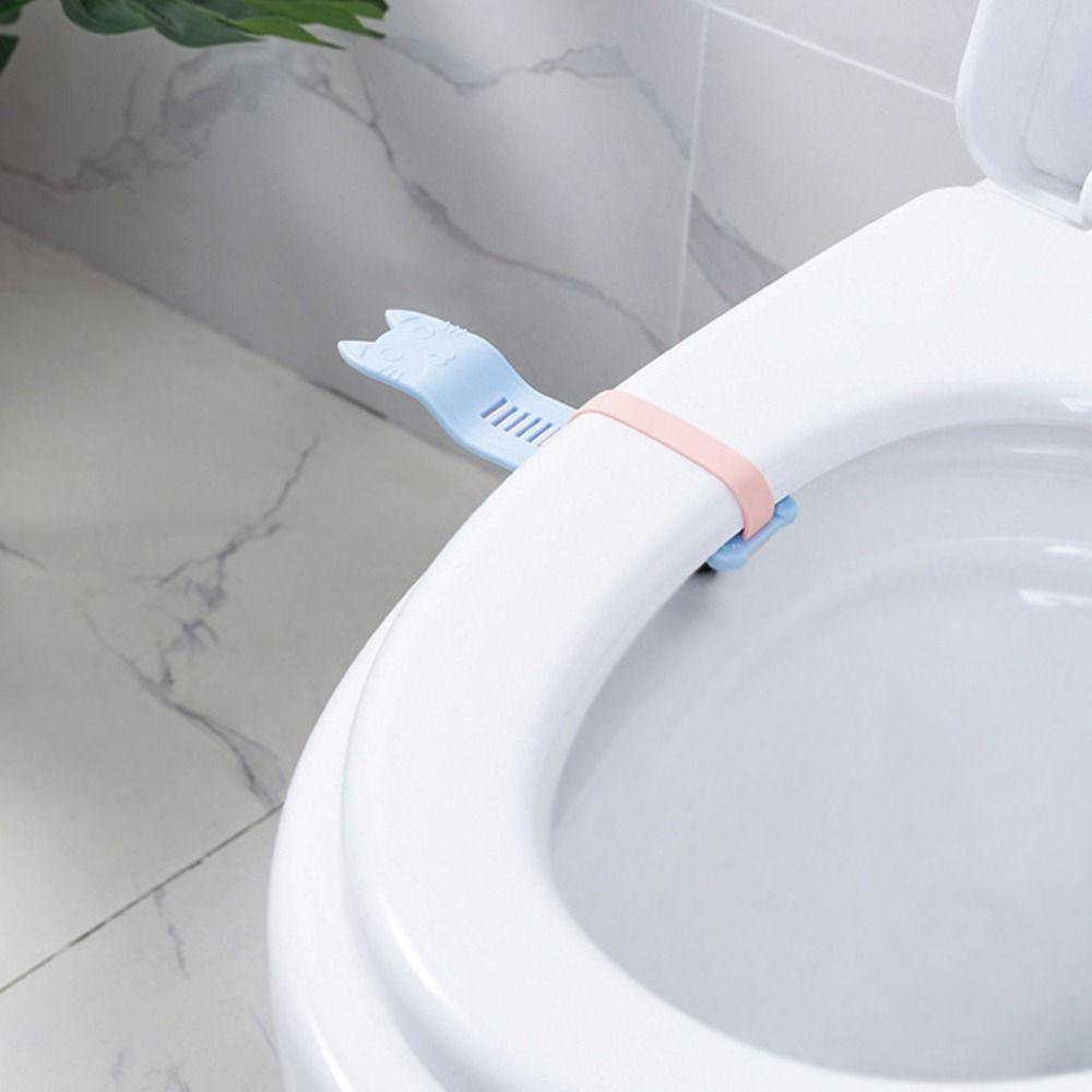 [Elegan] Pegangan Dudukan Toilet Universal Aksesoris Toilet Lucu Hindari Menyentuh Alat Pembersih Pengangkat Tutup Kucing