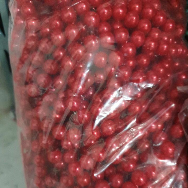 MUTIARA SINTETIS BERAT MUTIARA JAHIT 8 MM PER PACK BESAR (15 KALUNG) KUALITAS BAGUS KILAU