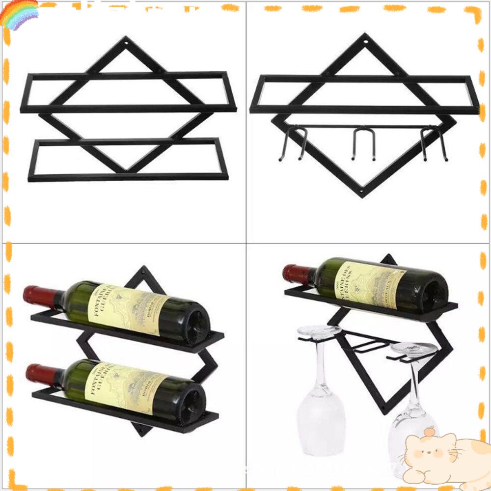 Solighter Metal Wine Bottle Holder Besi Kombinasi Bebas Dekorasi Rumah Bar