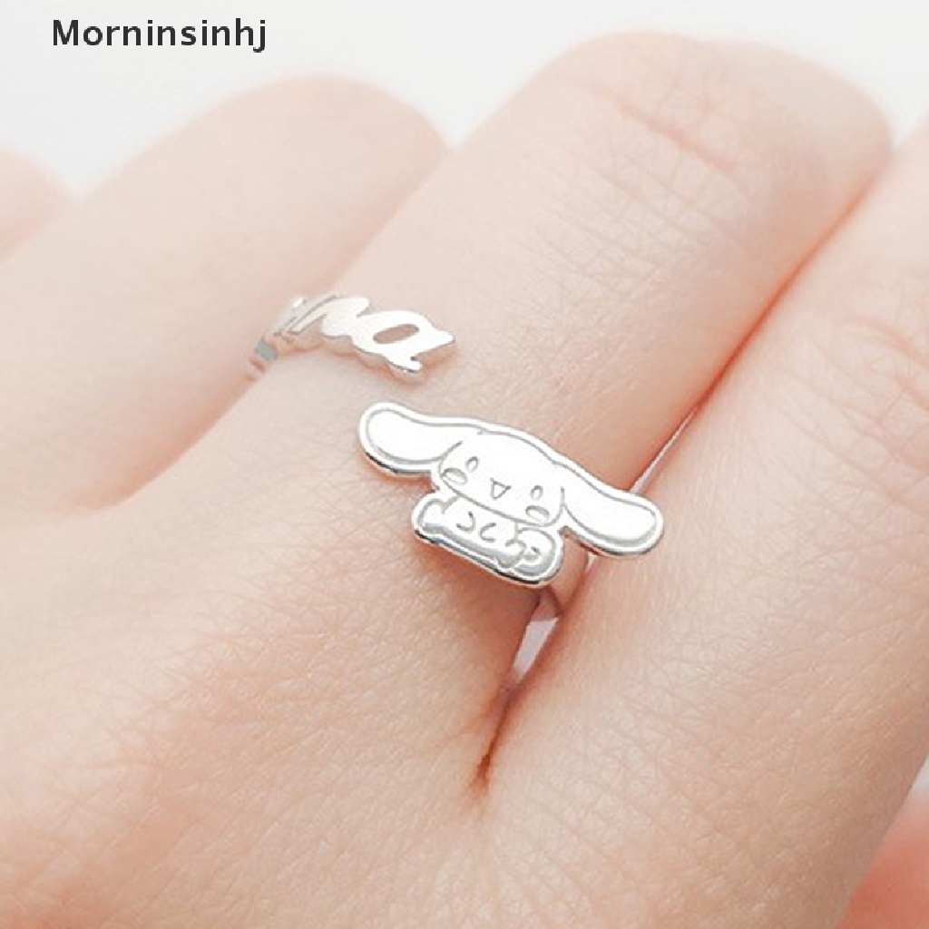 Mornin Cinnamoroll Cincin Anjing Kartun Hewan Fashion Perhiasan Aksesoris Anime Boneka Gadis id