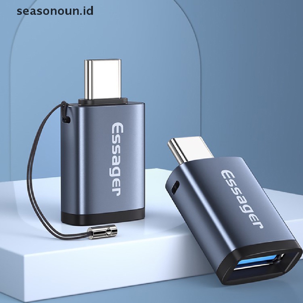 Seasonoun Adaptor OTG Ponsel Tablet Sambung Ke USB Flash Disk Adapter USB 3.0 Type-c OTG Adapter Tipe c USB USB Female To Type-c Male Converter.