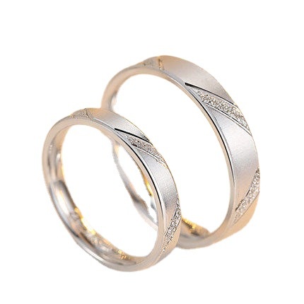 Goldkingdom Aksesoris Perhiasan Fashion Ready Stock Versi Korea Tarik Cincin Pasangan Yang Dapat Disesuaikan Retro Sederhana Cincin Pasangan Pria Dan Wanita