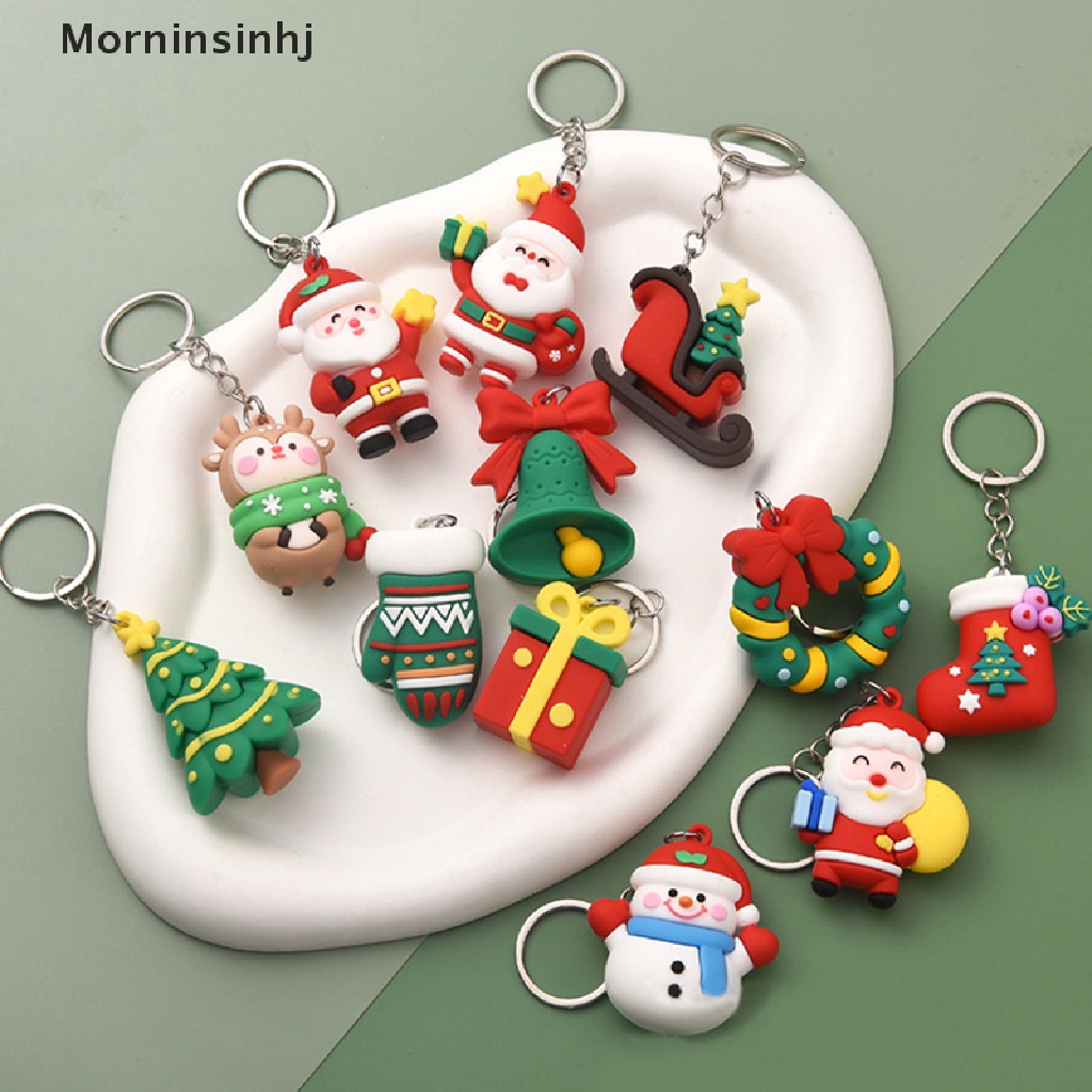 Mornin Christmas Series Santa Claus Pohon Natal Gantungan Kunci Untuk Ransel Liontin Boneka Elk Lucu Key Ring Untuk Hadiah Teman Anak id