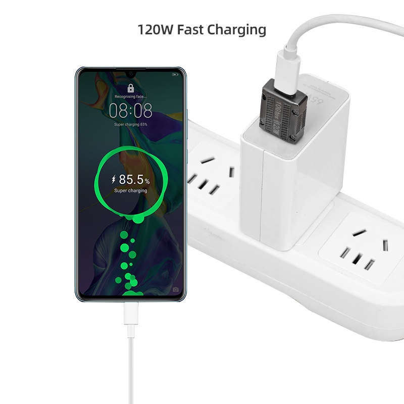 Adaptor Quick Charge Tipe C Ke USB 3.0 120W/adaptor/Converter Transmisi Kecepatan Tinggi 10Gbps Untuk Tablet &amp; Ponsel/3C Aksesoris